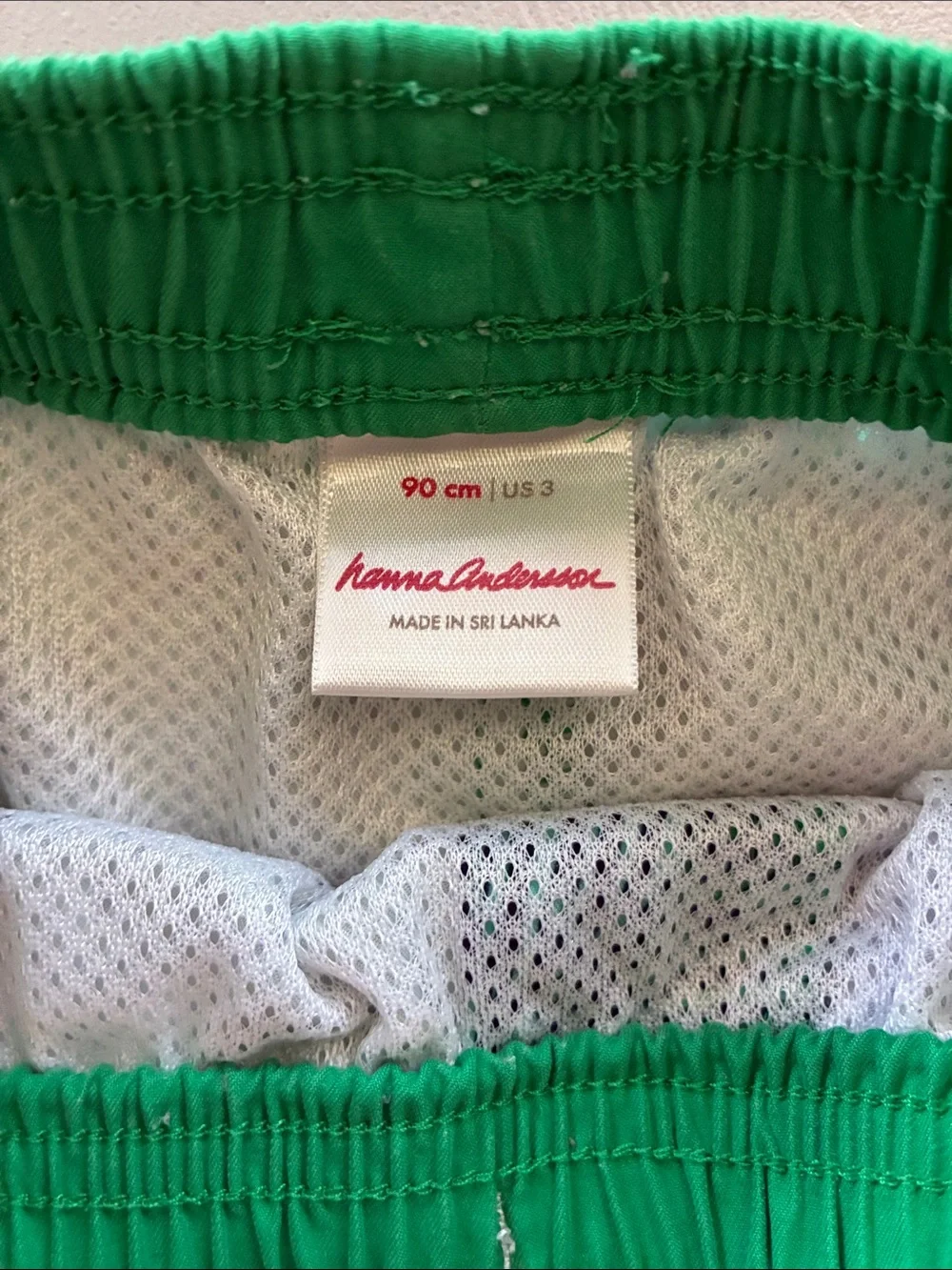 Hanna Andersson Green Lined Swim Shorts